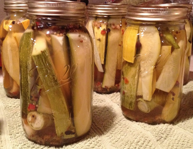 Pickled Squash and Zucchini